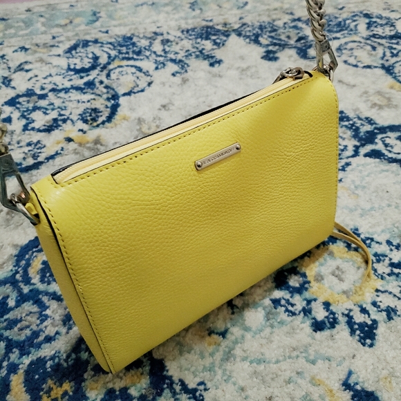 Rebecca Minkoff Mini 5 Zip Crossbody Hangbag Capri Yellow NWT $198 - Picture 10 of 13